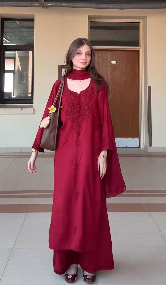 HANDMADE 3 PIECE LINEN SET MAROON