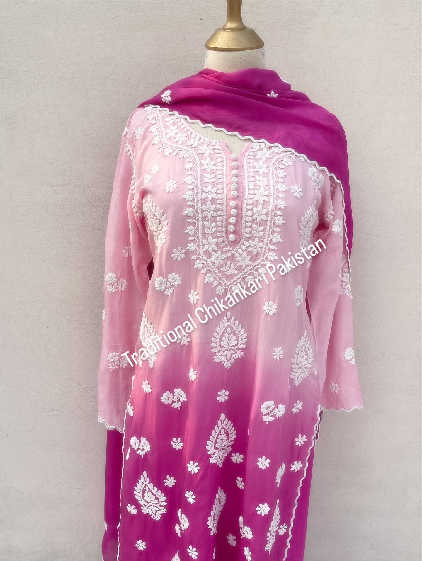 Ombrio Shade Georgette 3-piece suit