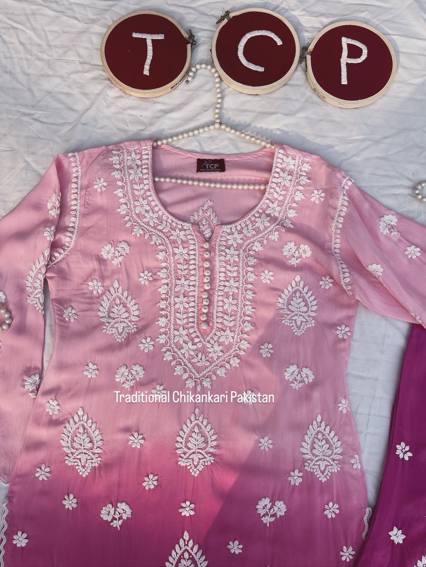 Ombrio Shade Georgette 3-piece suit