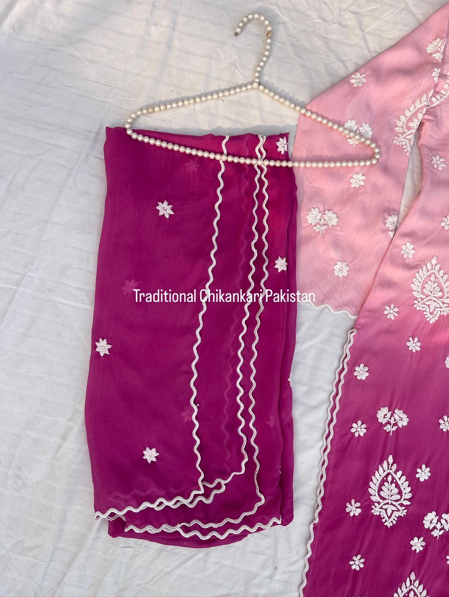 Ombrio Shade Georgette 3-piece suit