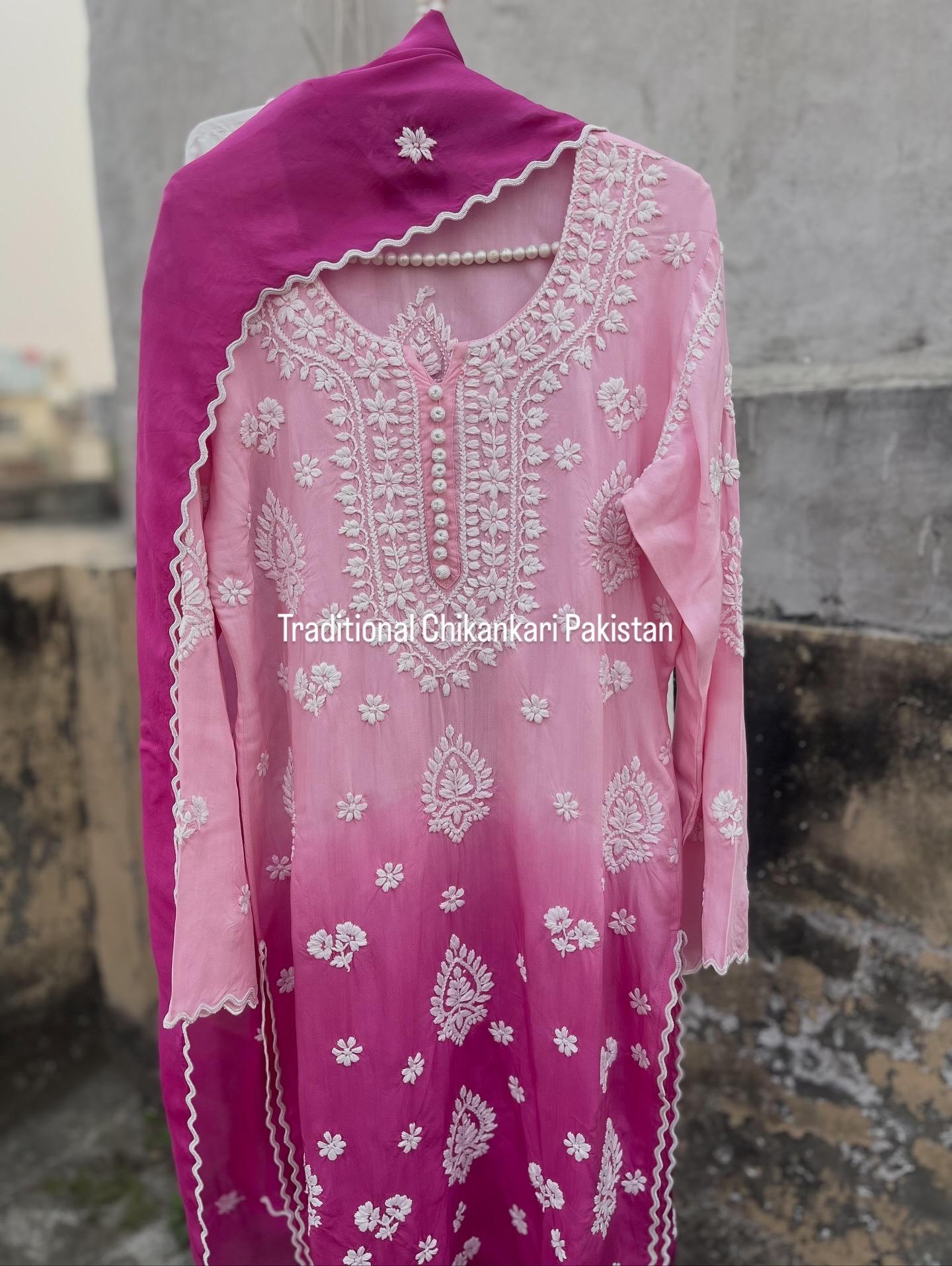 Ombrio Shade Georgette 3-piece suit