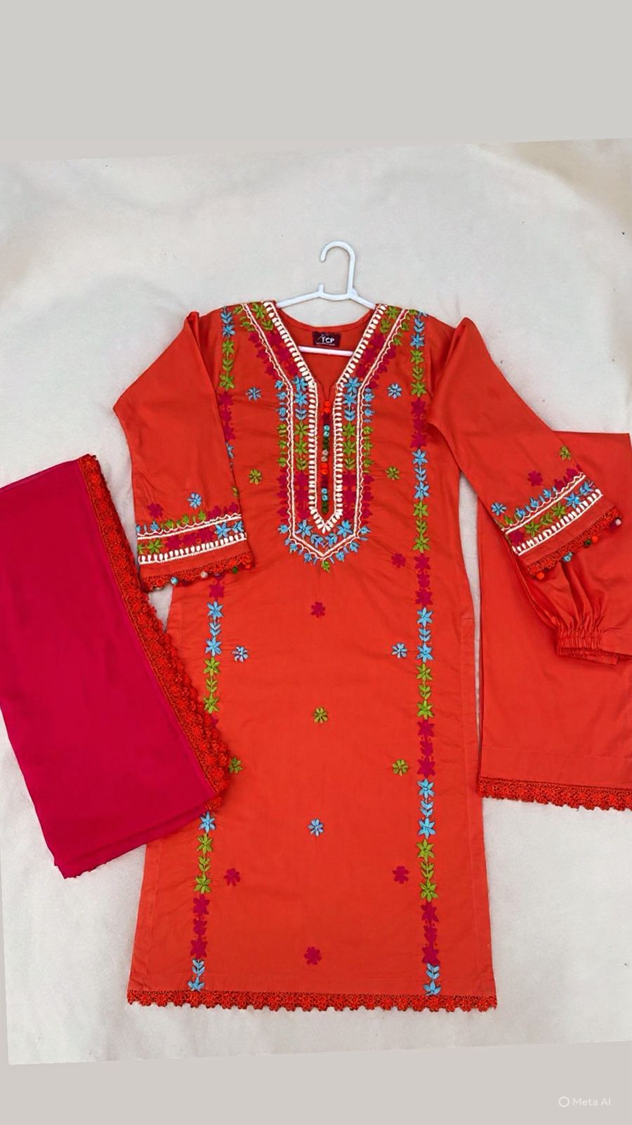 Blush Orange HandMade Cotton Suit