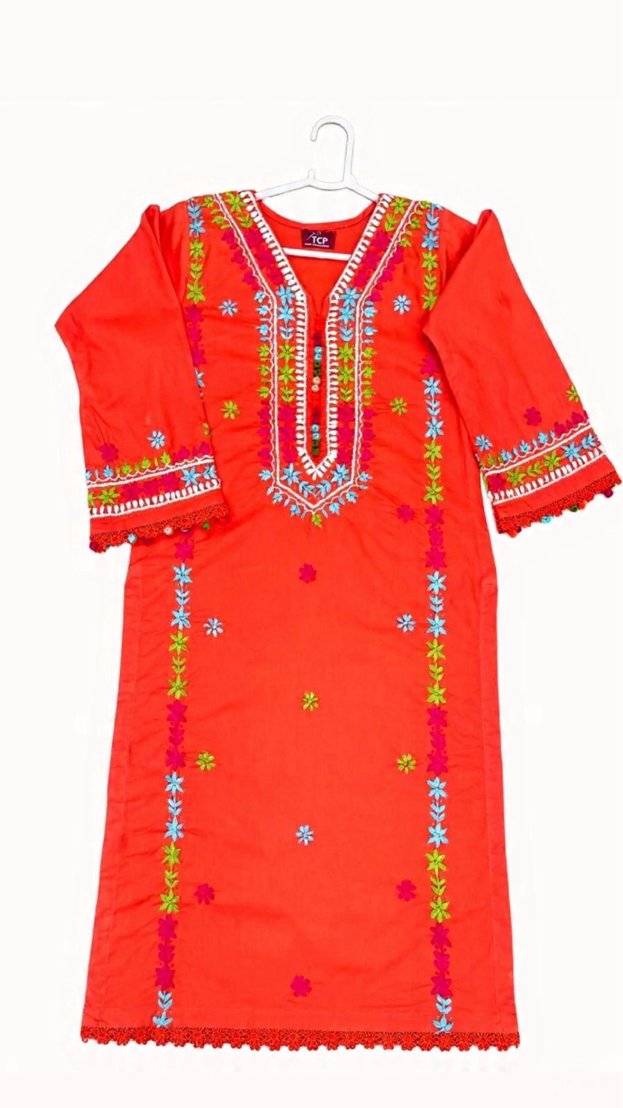 Blush Orange HandMade Cotton Suit