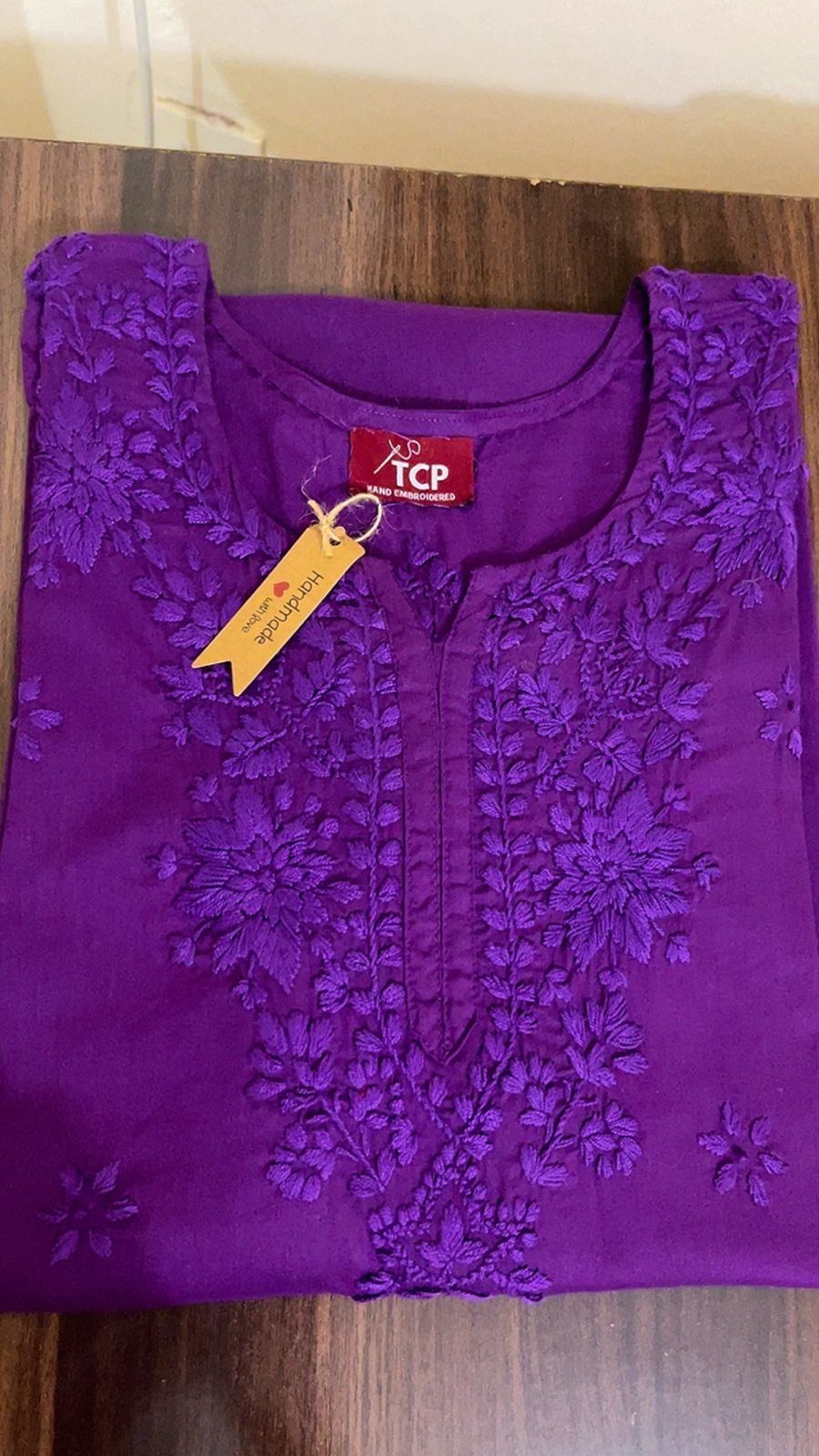 Beautiful Royal Plum Embroidered Shirt