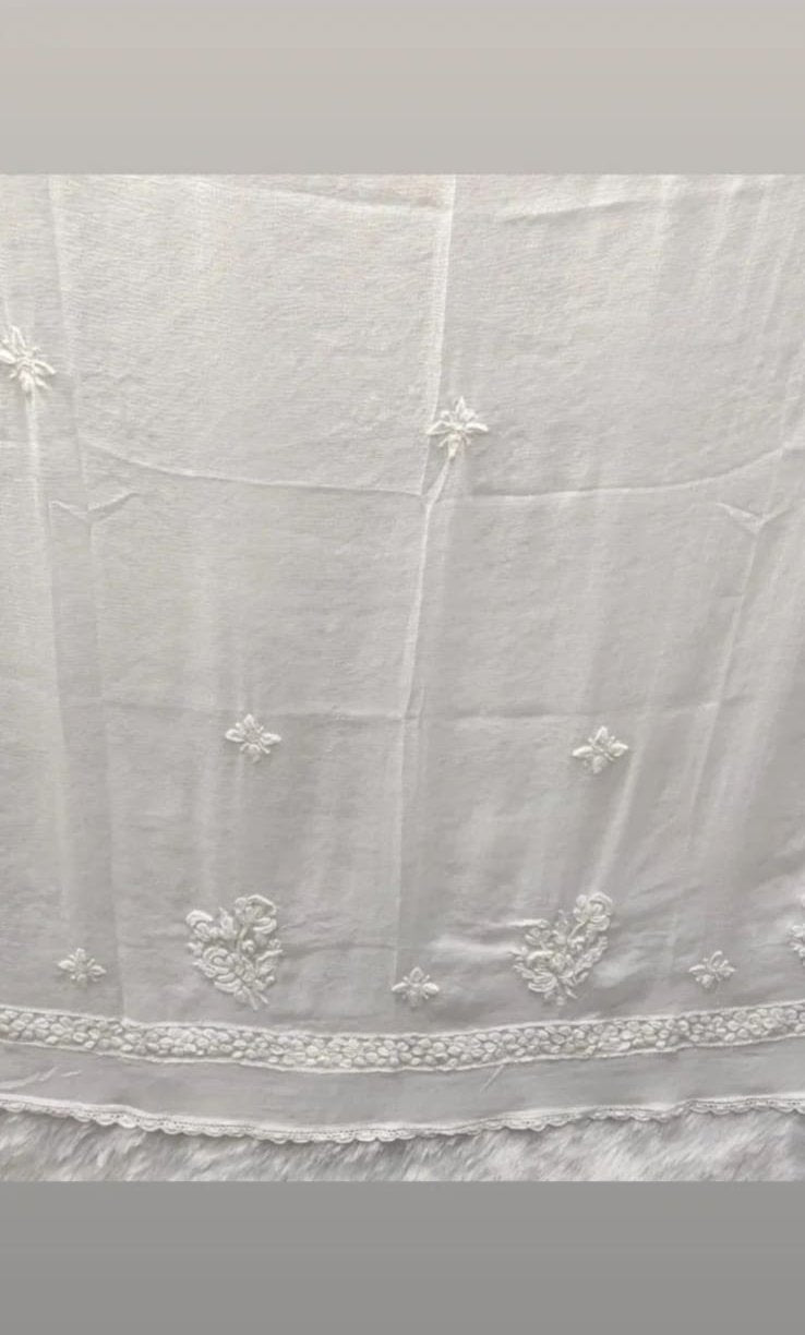 HAND EMBROIDERED CHIKANKARI DUPATTA