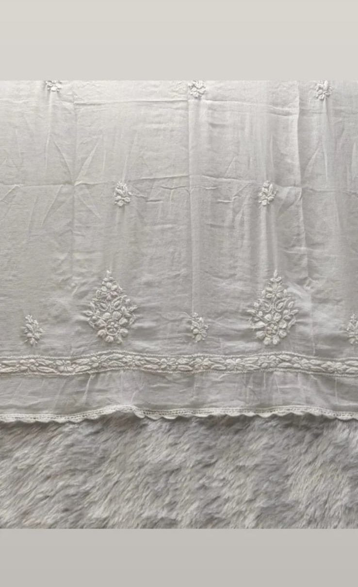 HAND EMBROIDERED CHIKANKARI DUPATTA