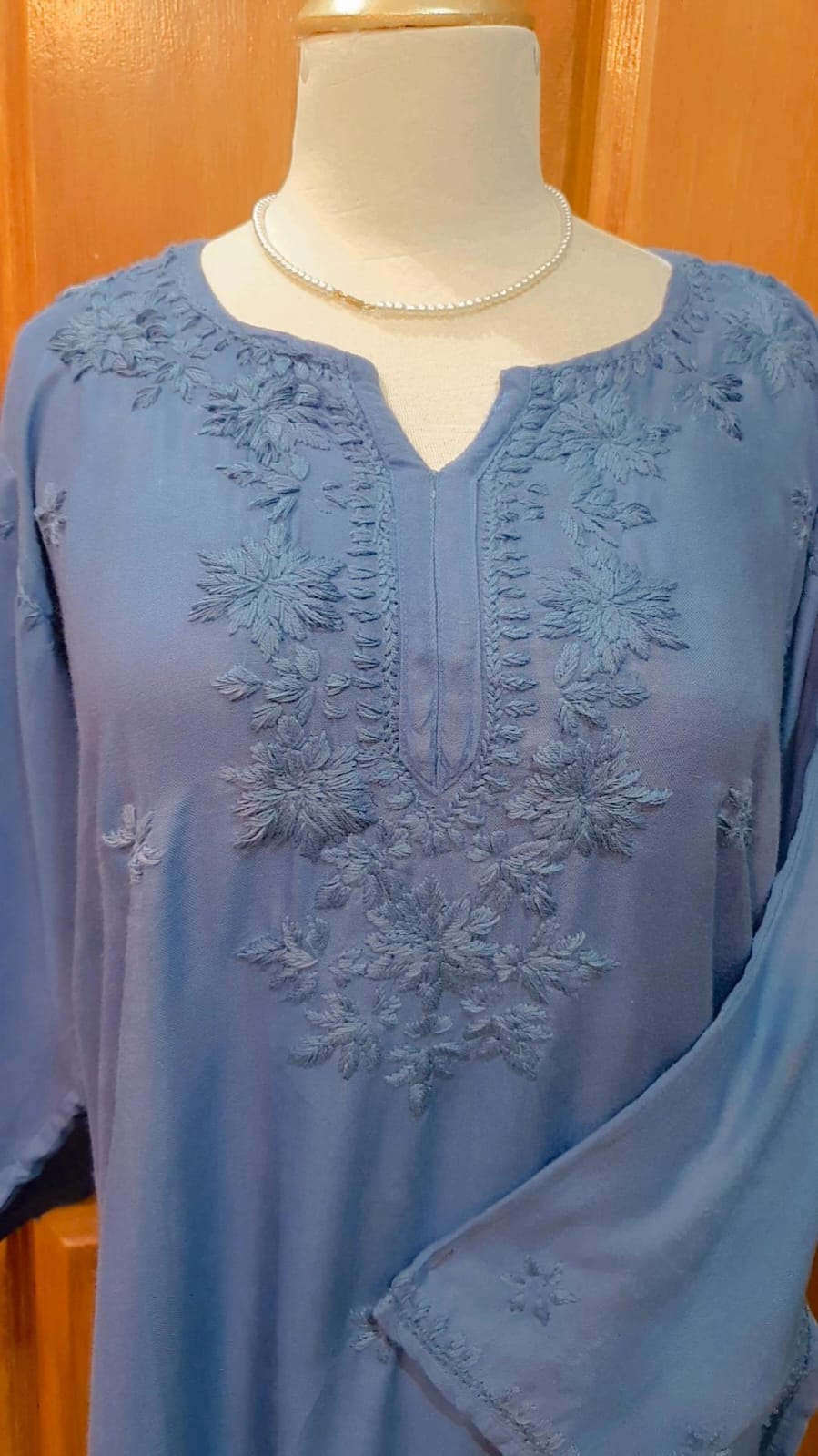 SAJAL ALY HAND EMBRIODERED CHIKANKARI KURTI