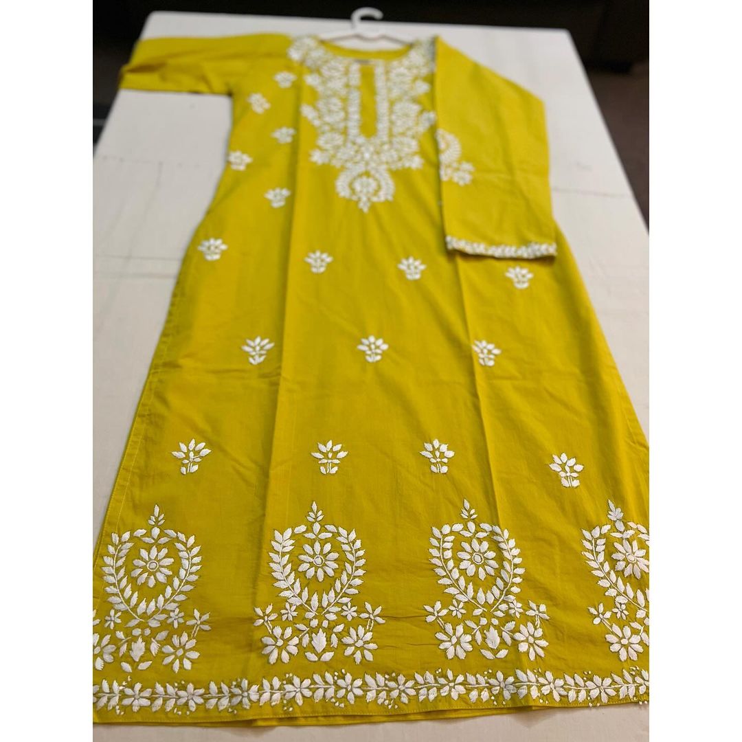 HAND EMBRIODRED COTTON KURTAS