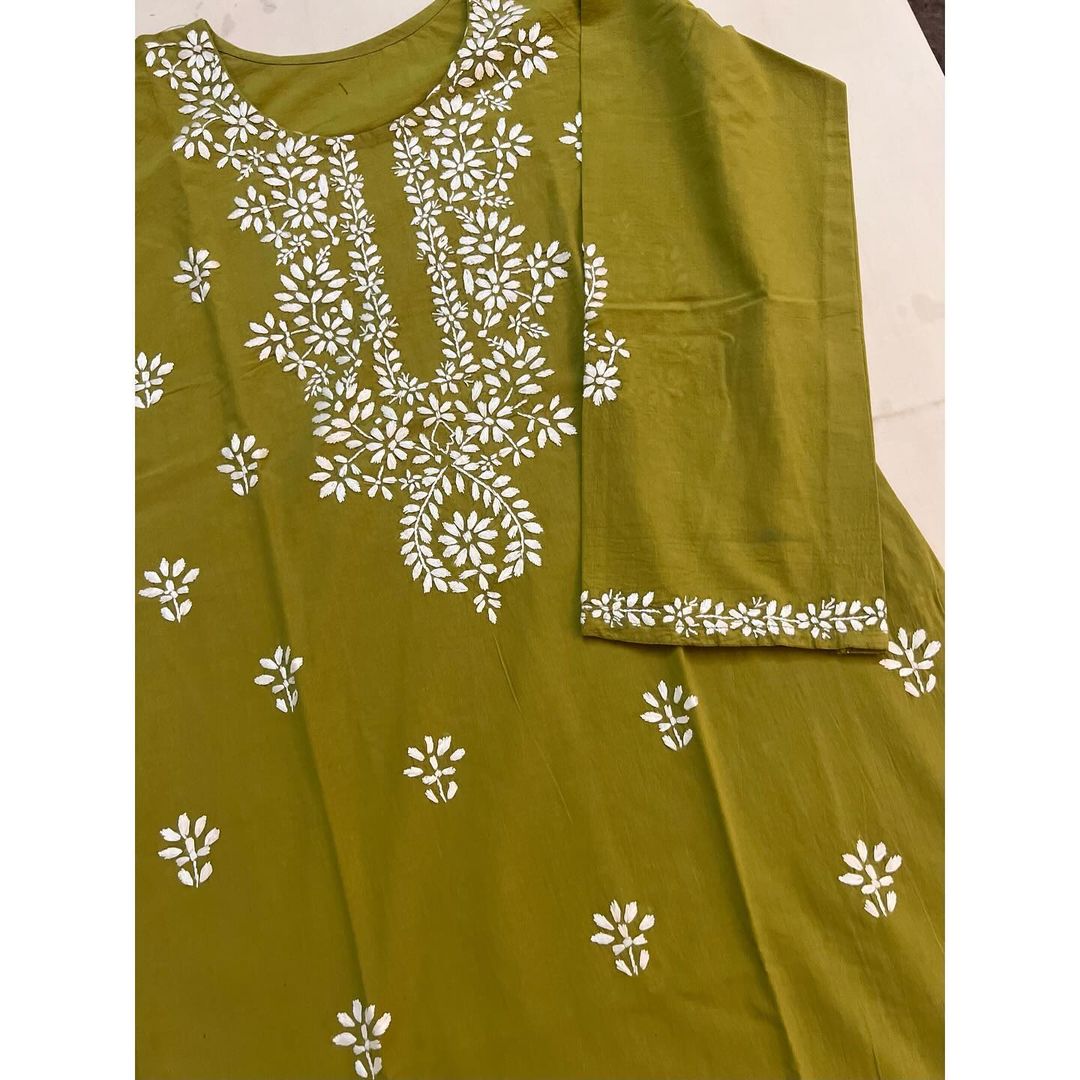 HAND EMBRIODRED COTTON KURTAS