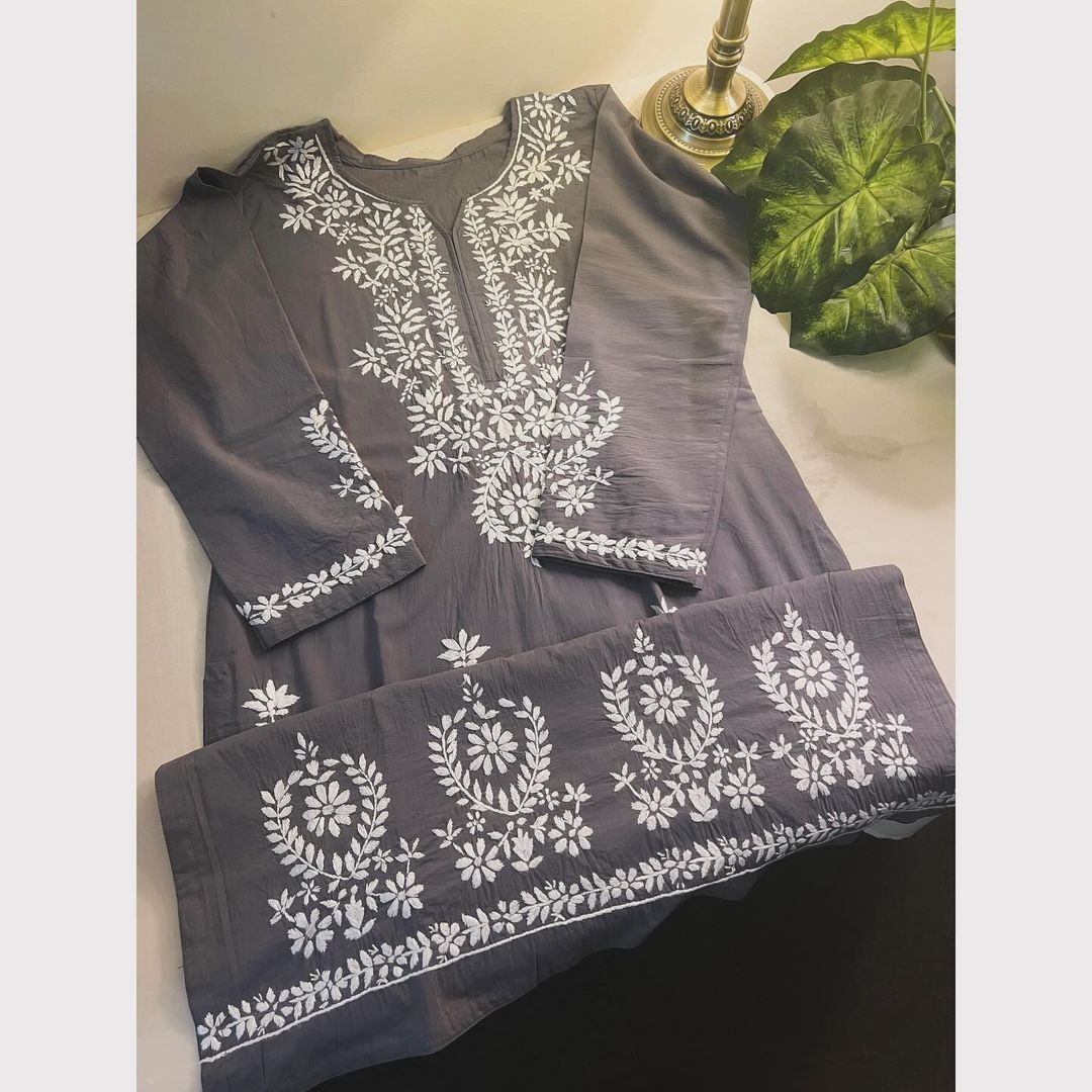 HAND EMBRIODRED COTTON KURTAS