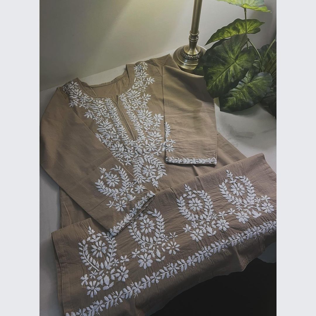 HAND EMBRIODRED COTTON KURTAS