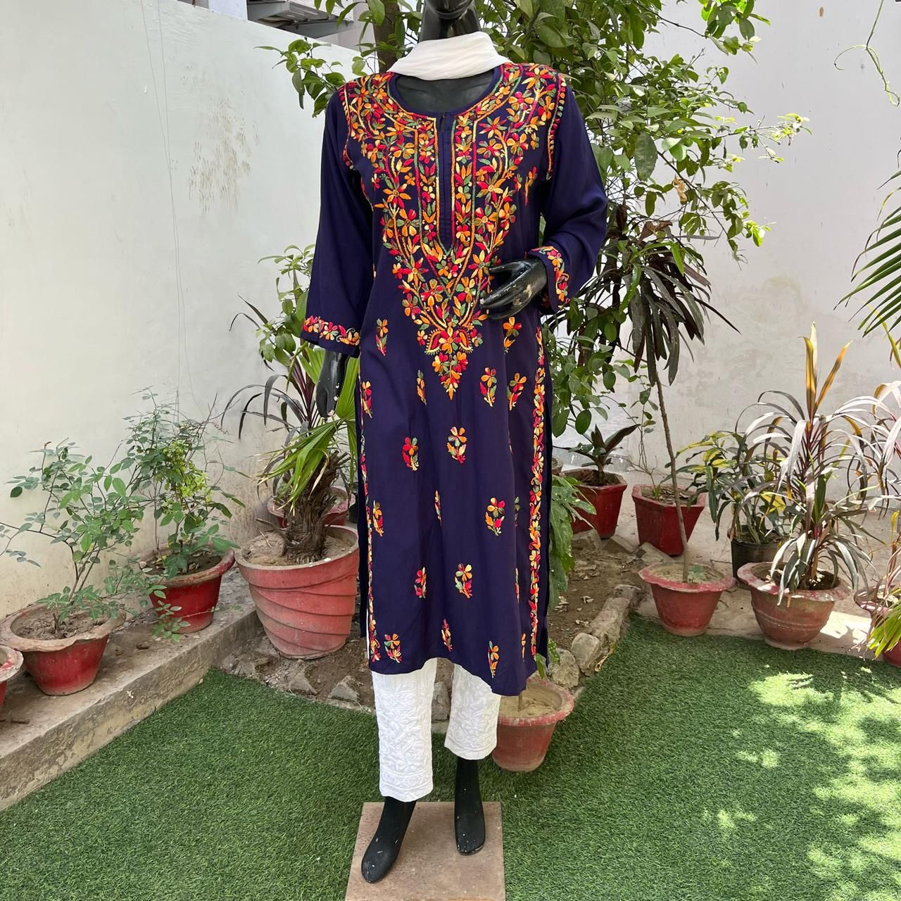 MULTICOLOURED COTTON KURTA