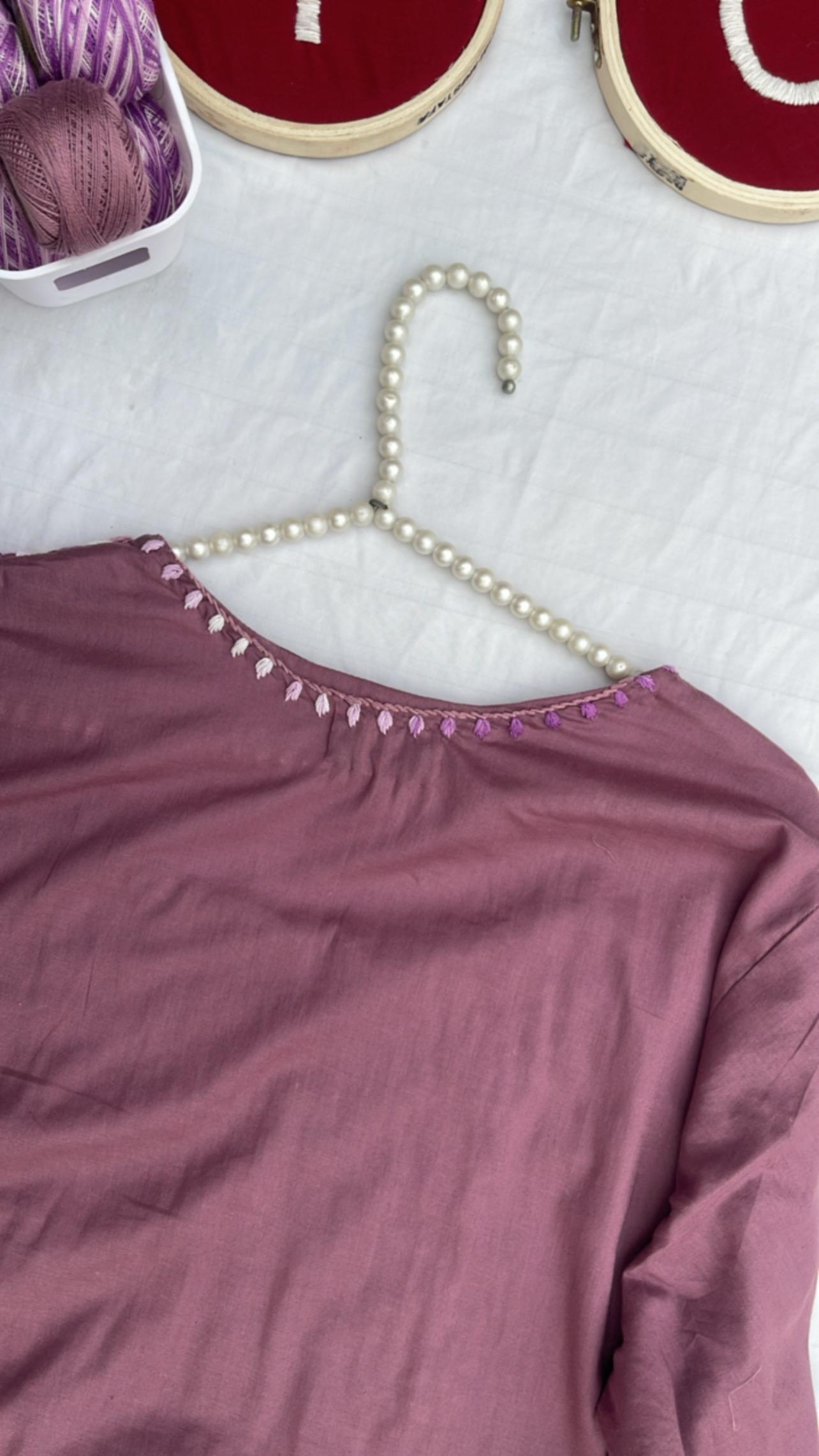 Hand Embroidered  Suit with Mirrorwork